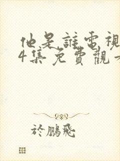 他是谁电视剧24集免费观看全集