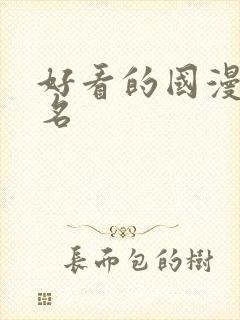 好看的国漫前十名