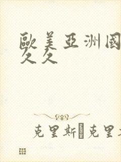 欧美亚洲国产久久久封面