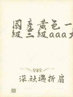国产黄色一级二级三级aaa大片