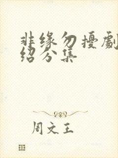 非缘勿扰剧情介绍分集