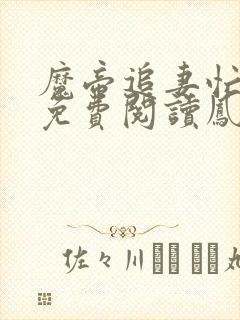 魔帝追妻忙全本免费阅读凤幽封面