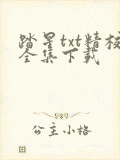 踏星txt精校全集下载