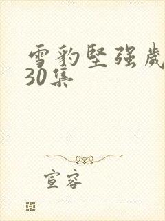 雪豹坚强岁月第30集封面