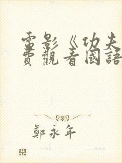 电影《功夫》免费观看国语