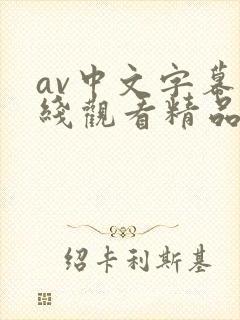 av中文字幕在线观看精品高清