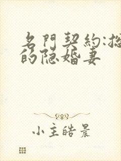 名门契约:总裁的隐婚妻