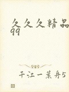 久久久精品久久99