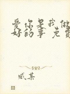 爱你是我做过最好的事 免费看