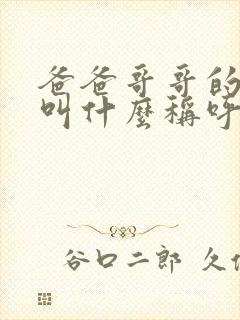 爸爸哥哥的老婆叫什么称呼