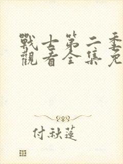 战士第二季在线观看全集免费播放