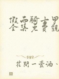 假面骑士甲斗王全集免费观看中文版封面