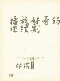 播放好看的电视连续剧封面