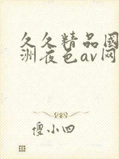 久久精品国产亚洲夜色av网站