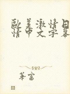 欧美激情日韩激情中文字幕一区二区