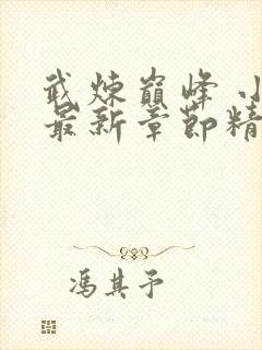 武炼巅峰 小说最新章节精校版