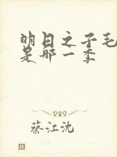 明日之子毛不易是哪一季