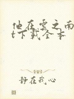 他在云之南txt下载全本