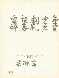 电视剧少年白马醉春风免费看全集