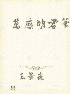 万历明君笔趣阁