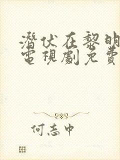 潜伏在黎明之前电视剧免费观看全集