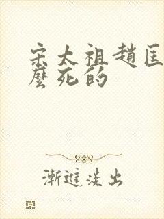 宋太祖赵匡胤怎么死的