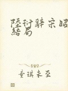 陆衍辞宋昭意大结局