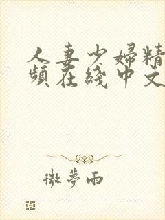 人妻少妇精品视频在线中文字幕