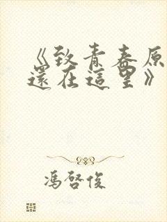 《致青春原来你还在这里》封面