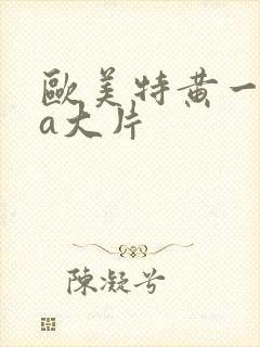 欧美特黄一级aa大片