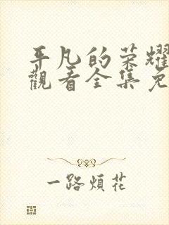 平凡的荣耀在线观看全集免费