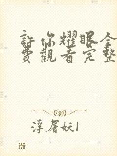 许你耀眼全集免费观看完整版高清