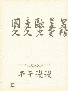 国产欧美另类久久久免费精品