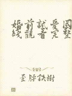 婚前试爱国语在线观看完整电视剧免