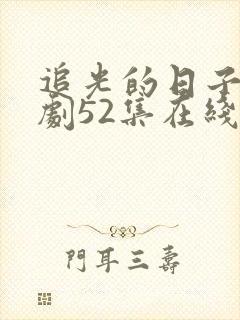 追光的日子电视剧52集在线免费观看