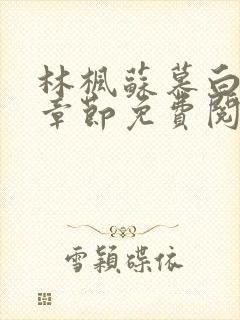 林枫苏慕白最新章节免费阅读