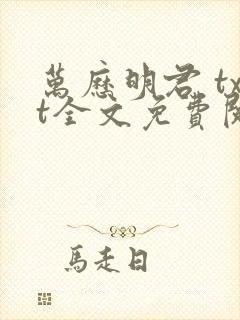 万历明君 txt全文免费阅读