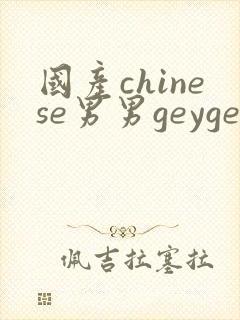 国产chinese男男geygey网站