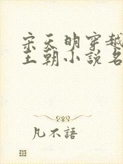 宋天明穿越大乾王朝小说名字