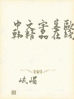 中文字幕欧美日韩精品在线