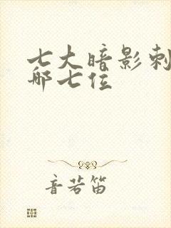 七大暗影刺客是哪七位封面