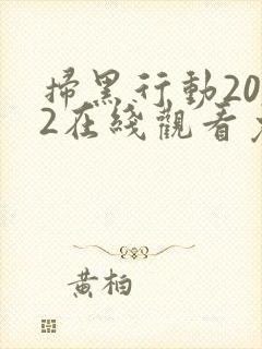 扫黑行动2022在线观看免费完整版