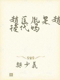 赵匡胤是赵云的后代吗