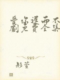 爱你迟而不晚短剧免费全集免费播放