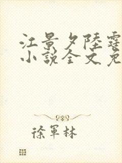 江景夕陆霆佑的小说全文免费