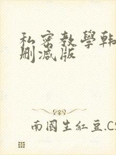 私密教学韩漫无删减版封面