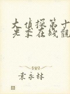 大侦探第十季拾光季在线观看免费版高清封面