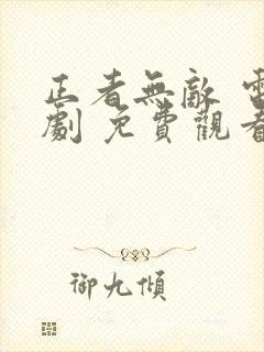 正者无敌 电视剧 免费观看