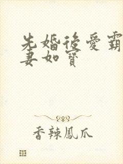 先婚后爱霸少宠妻如宝封面