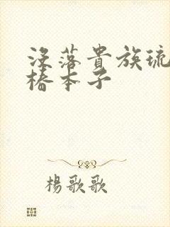 没落贵族琉璃川椿本子